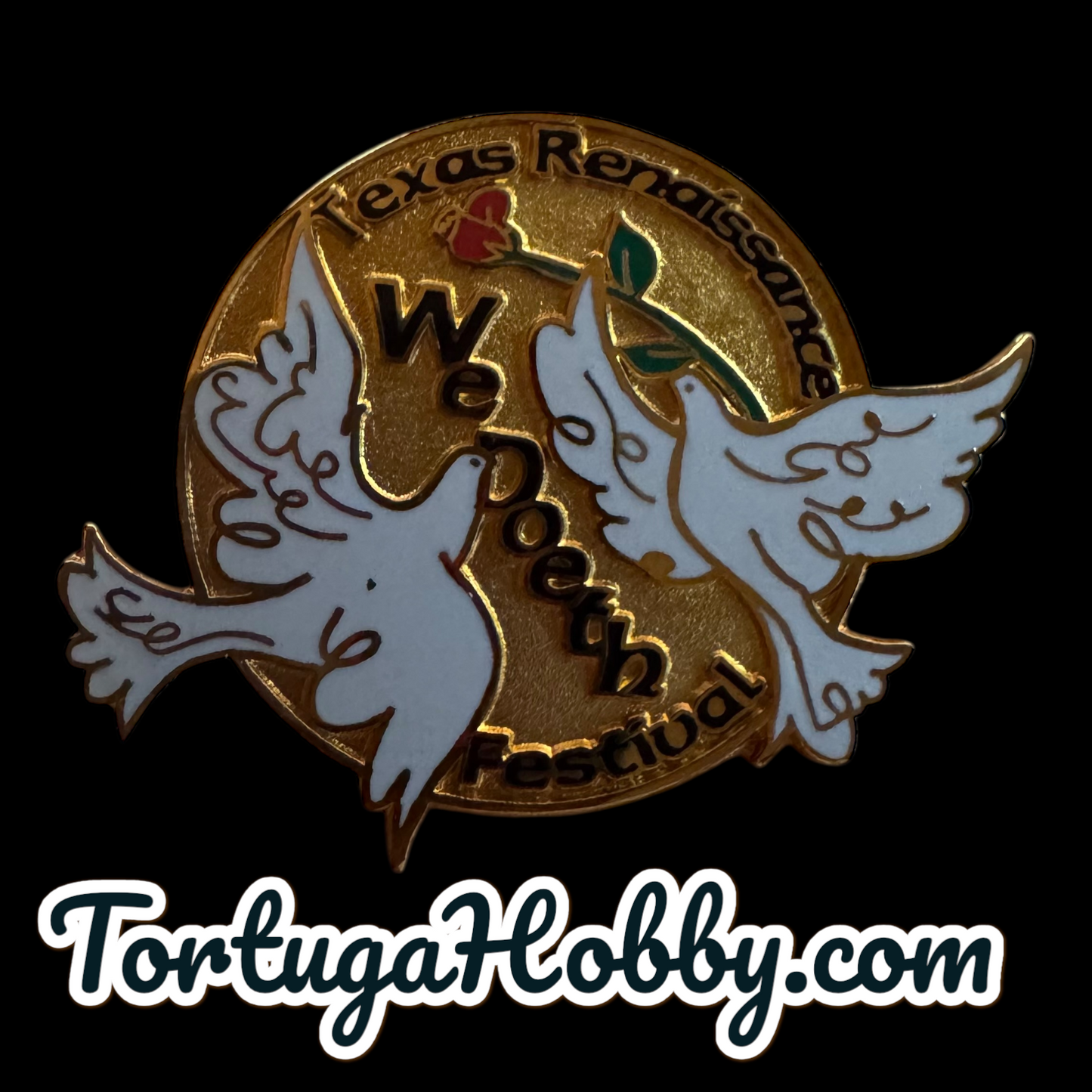 2001 - Texas Renaissance Festival Pin - Twin Doves