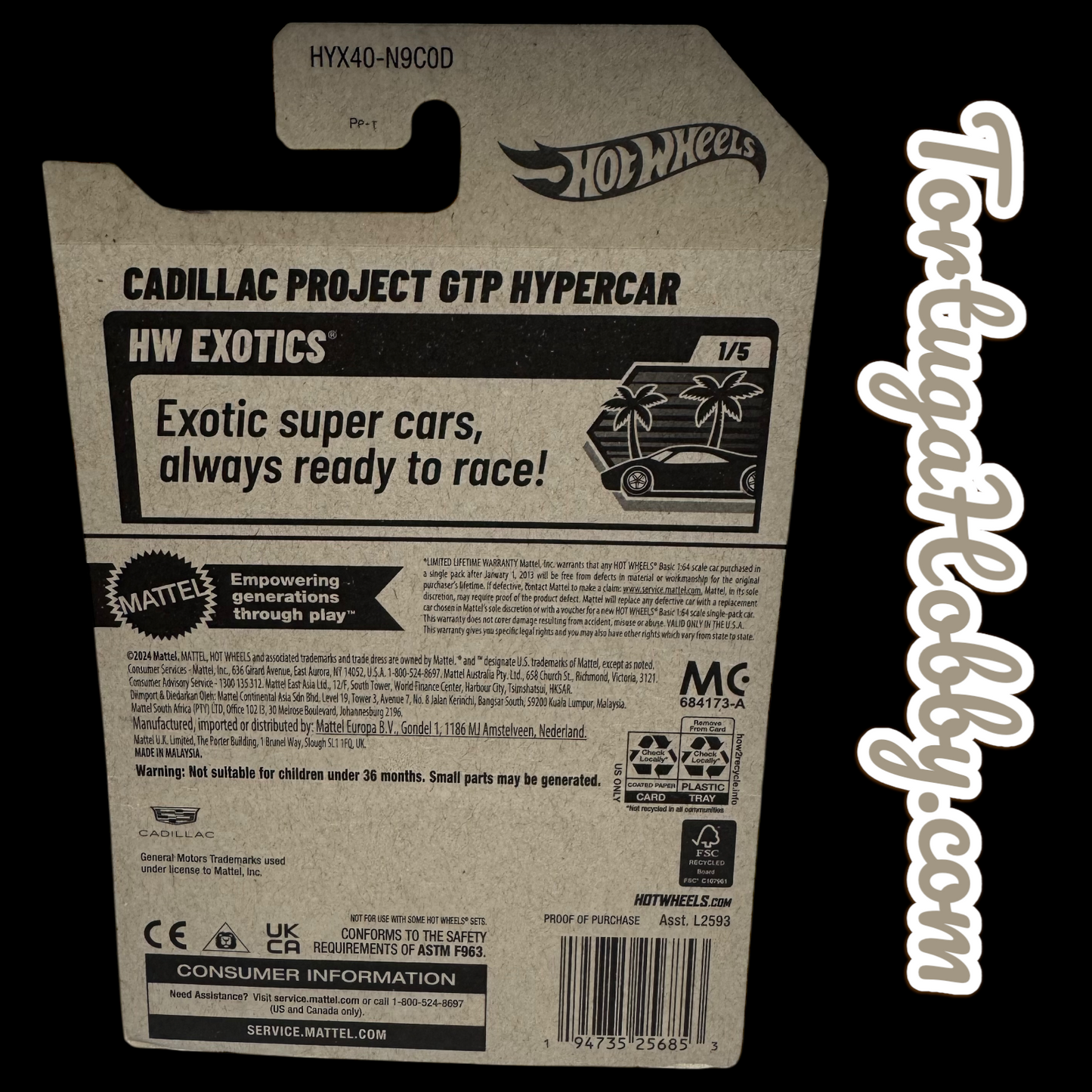 2025 - Mainline Hot Wheels - Cadillac Project GPT Hypercar - 99/250