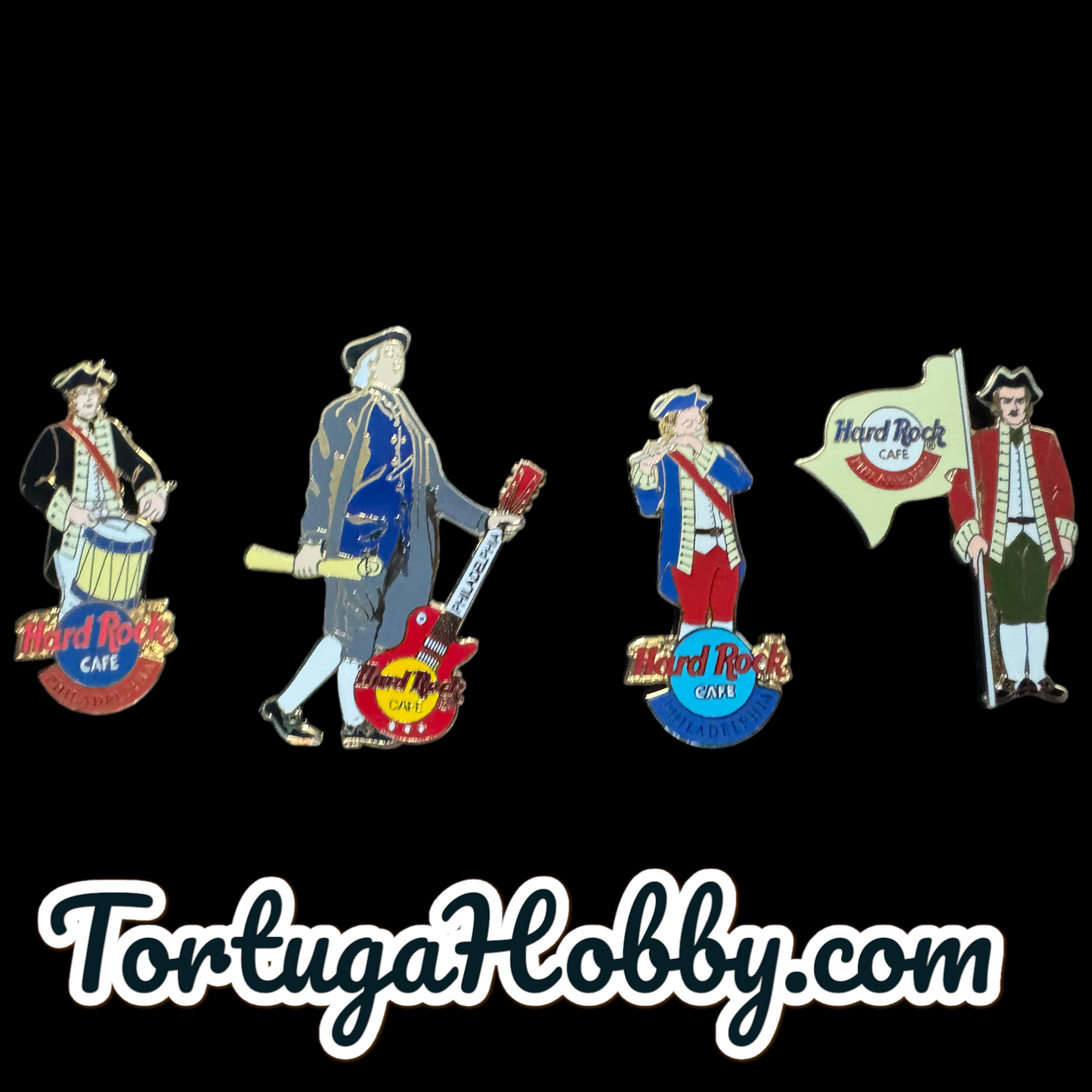 2000 - Hard Rock Cafe - Philadelphia - 4 Pin Collection - Marching Soldiers