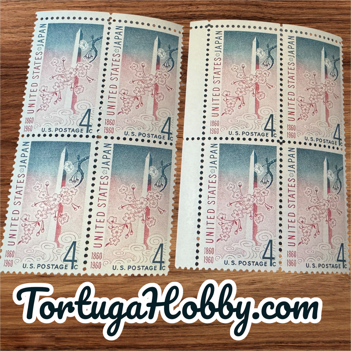 1960 - 100th anniversary of the Treaty of Amity and Commerce between the U.S. and Japan - 4 Cent Stamp - Scott #1158