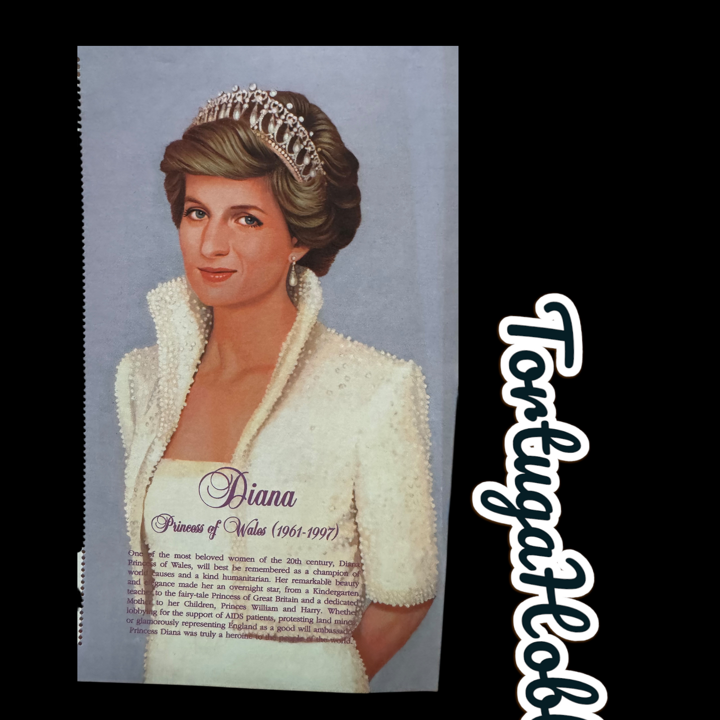 1997 - Princess Diana Portraits, Stamp Collection With Princess Beanie Baby.