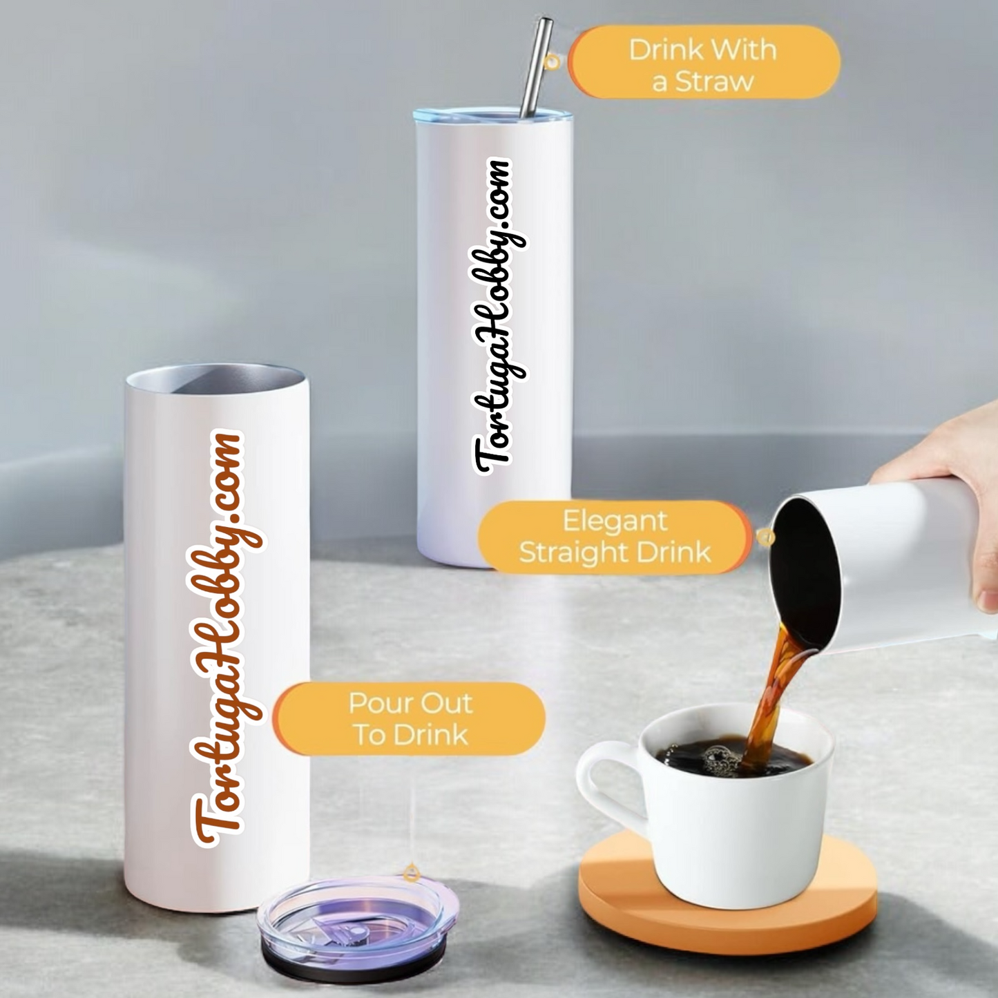 Tumblers - Triceratops - Thin Stainless Steel 12 oz Tumbler