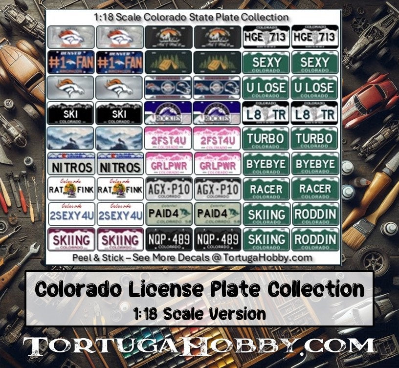 Decals - State License Plates - 1:24 / 1:18 Scale