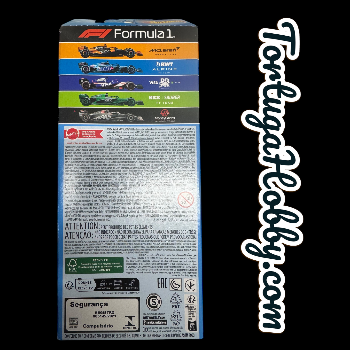 2025 Hot Wheels Formula 1 - 5-Pack