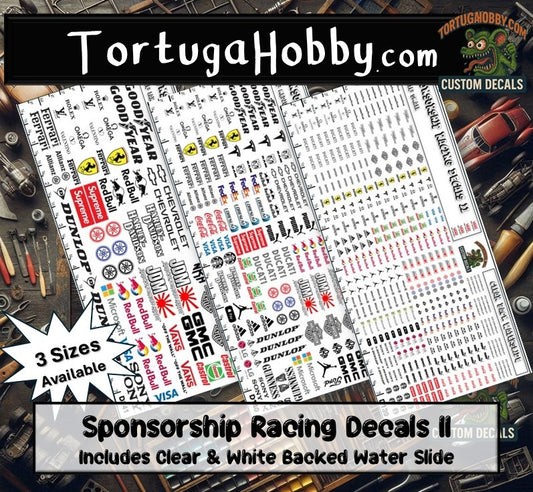 Racing Sponsorship Decals II - Models Cars & Derby - Various Scales