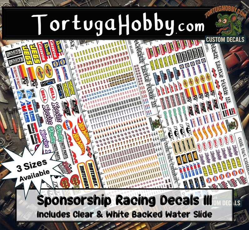 Racing Sponsorship Decals III - Models Cars & Derby - Various Scales