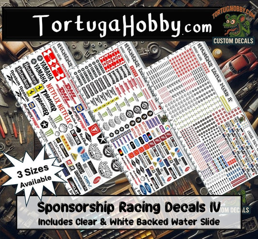 Racing Sponsorship Decals IV - Models Cars & Derby - Various Scales