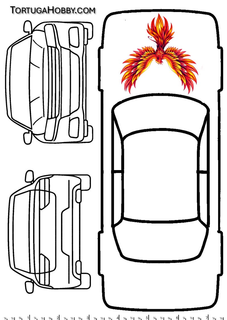 Phoenix/Firebird II - Clear and White Waterslide Decals - 1:18, 1:24 & 1:64 Scale