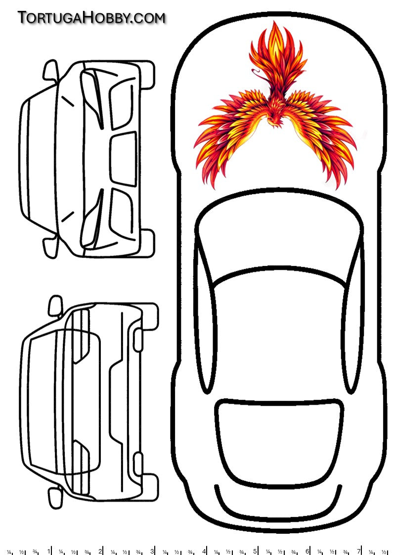 Phoenix/Firebird II - Clear and White Waterslide Decals - 1:18, 1:24 & 1:64 Scale