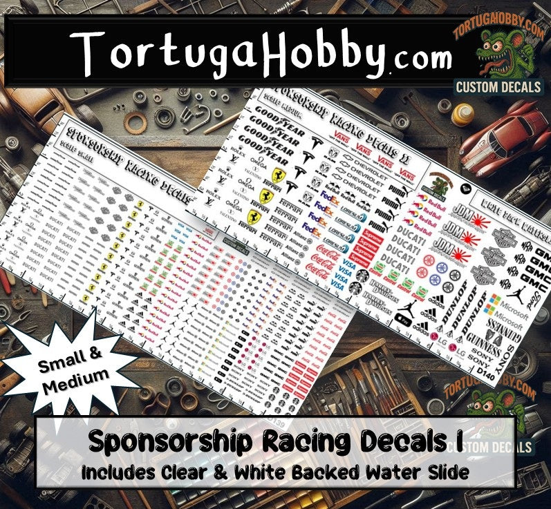 Racing Sponsorship Decals II - Models Cars & Derby - Various Scales