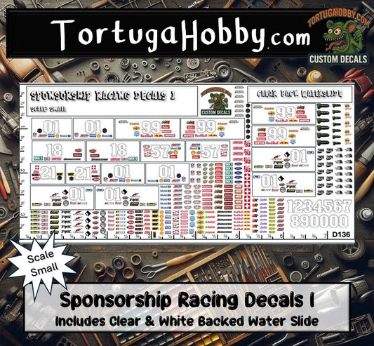 Racing Sponsorship Decals I - Models Cars & Derby - Various Scales