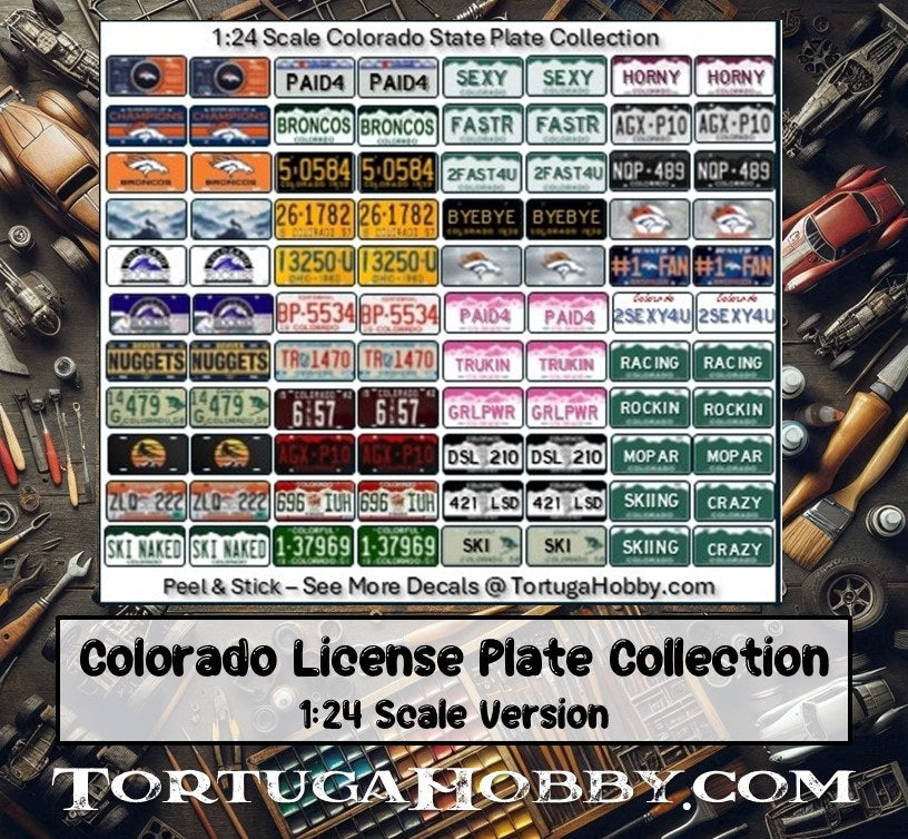 Decals - State License Plates - 1:24 / 1:18 Scale