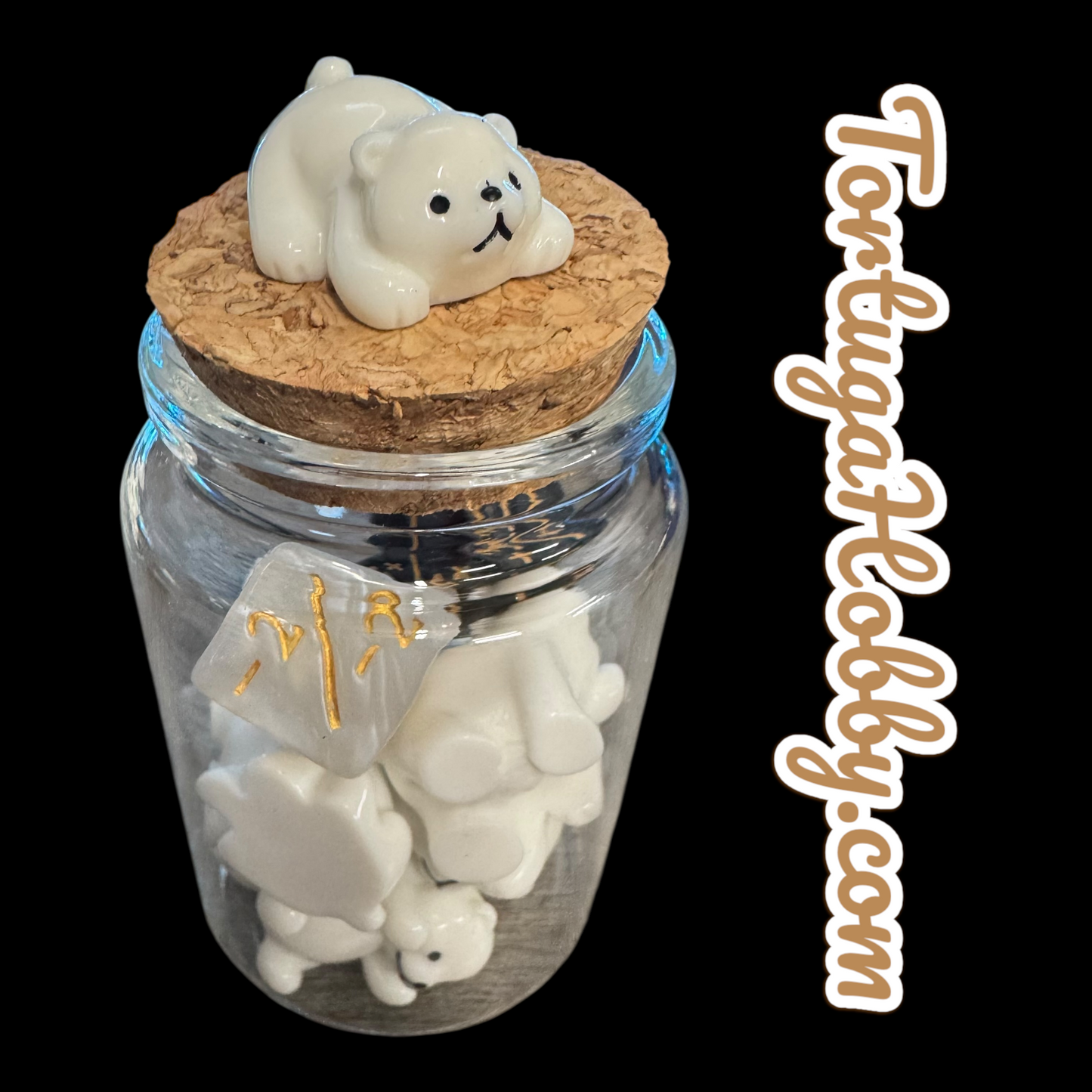 Unique Polar Bear Counters for CCG, TCG, Role-Playing and more - All in Glass Tube Set - Make Your Next Game Night Unique
