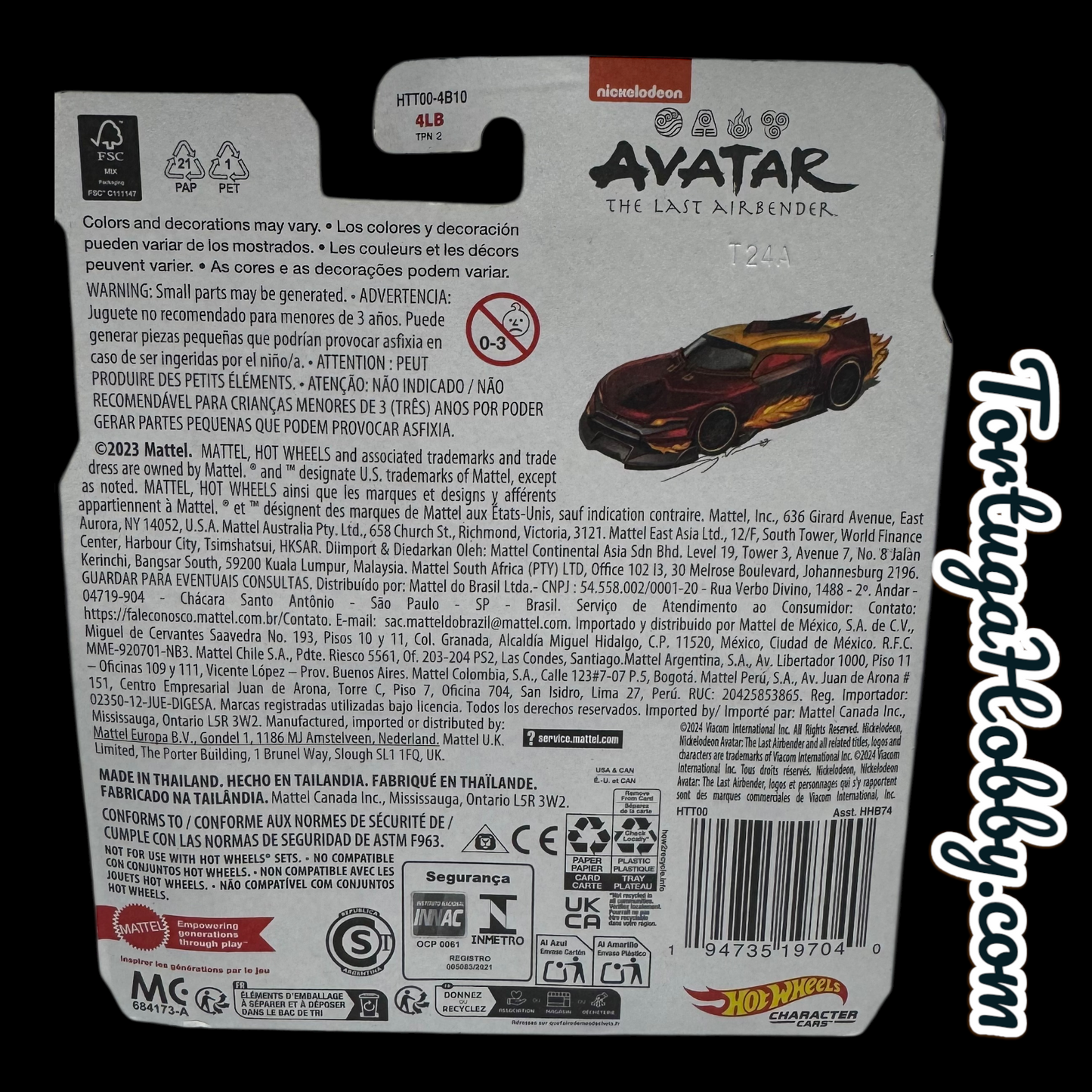 2024 - Hot Wheels Aang & Zulu Character Car, Inspired by Avatar - Includes Both 1:64 Cars