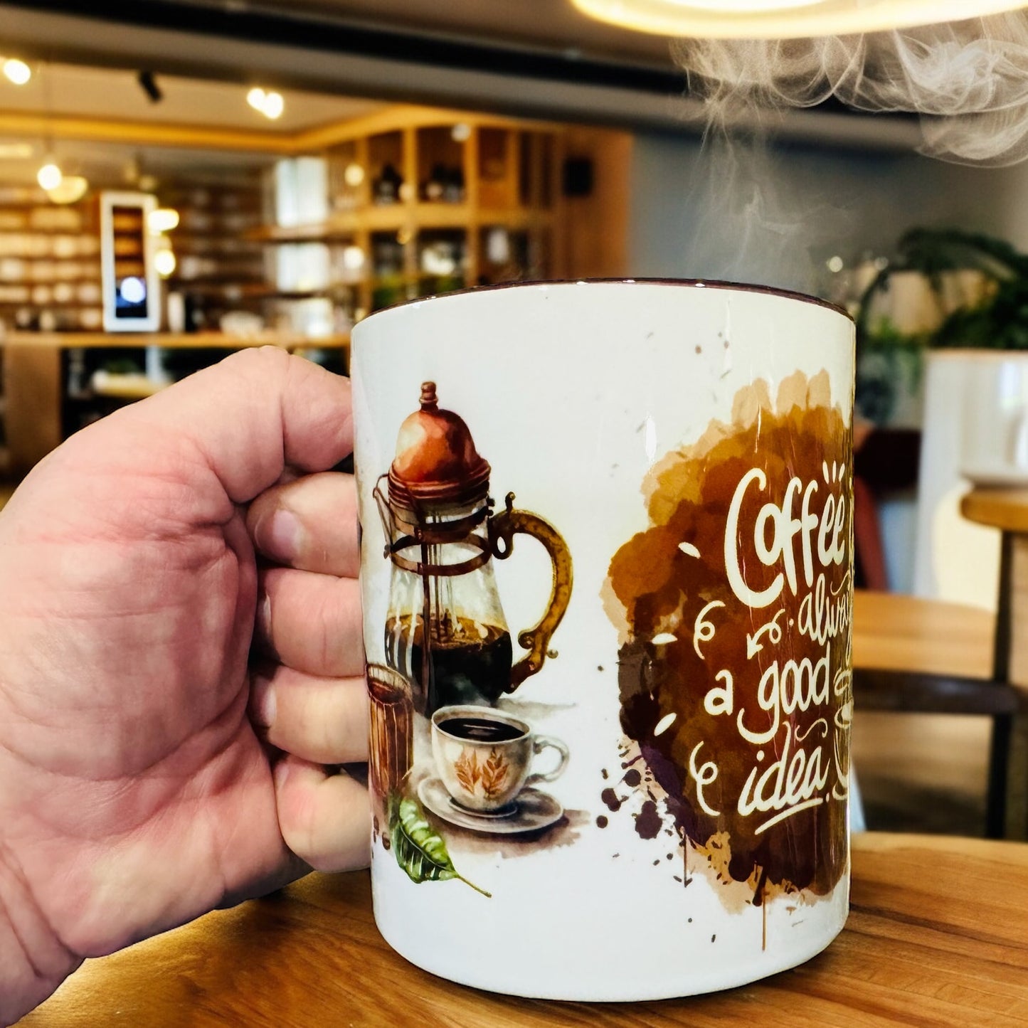Mugs - Coffee Is Always a Good Idea Mug - Watercolor Artistic Cup