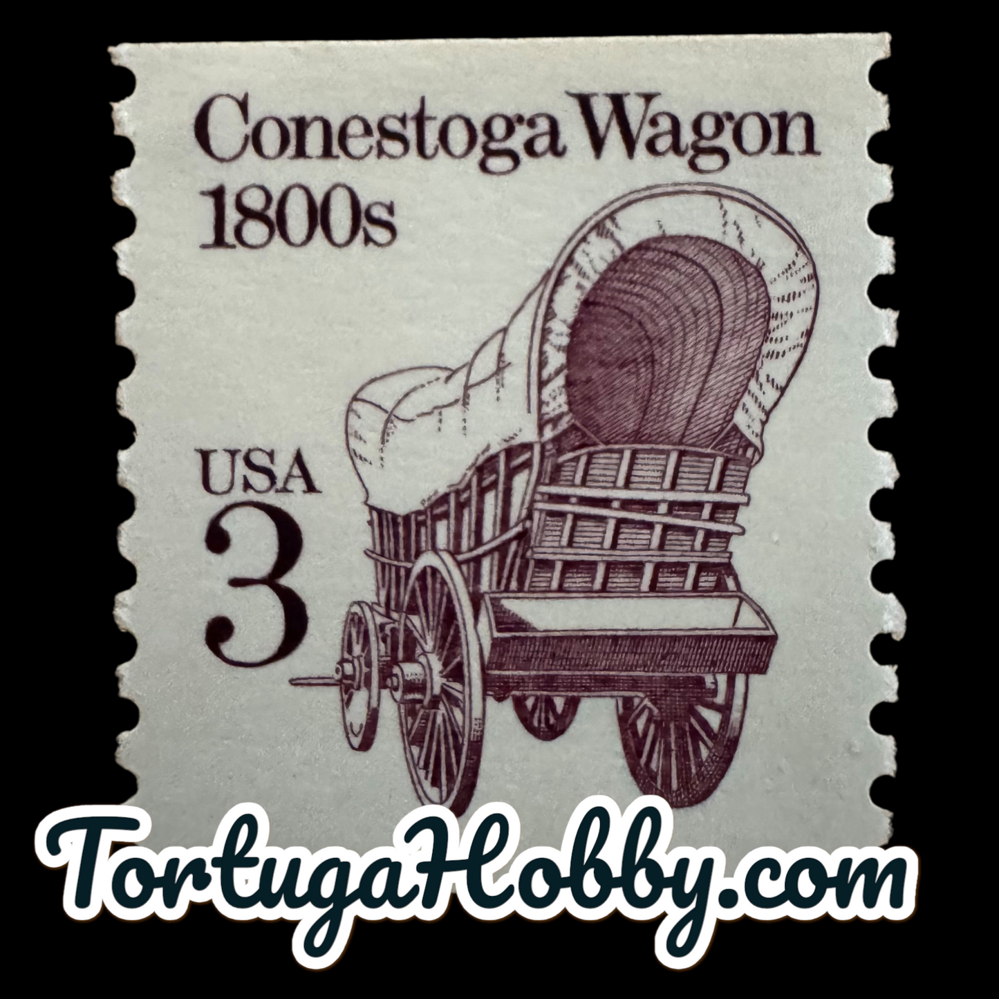 1988 - Conestoga Covered Wagon - Transportation Series - 3-Cent Stamp - 3 Stamps