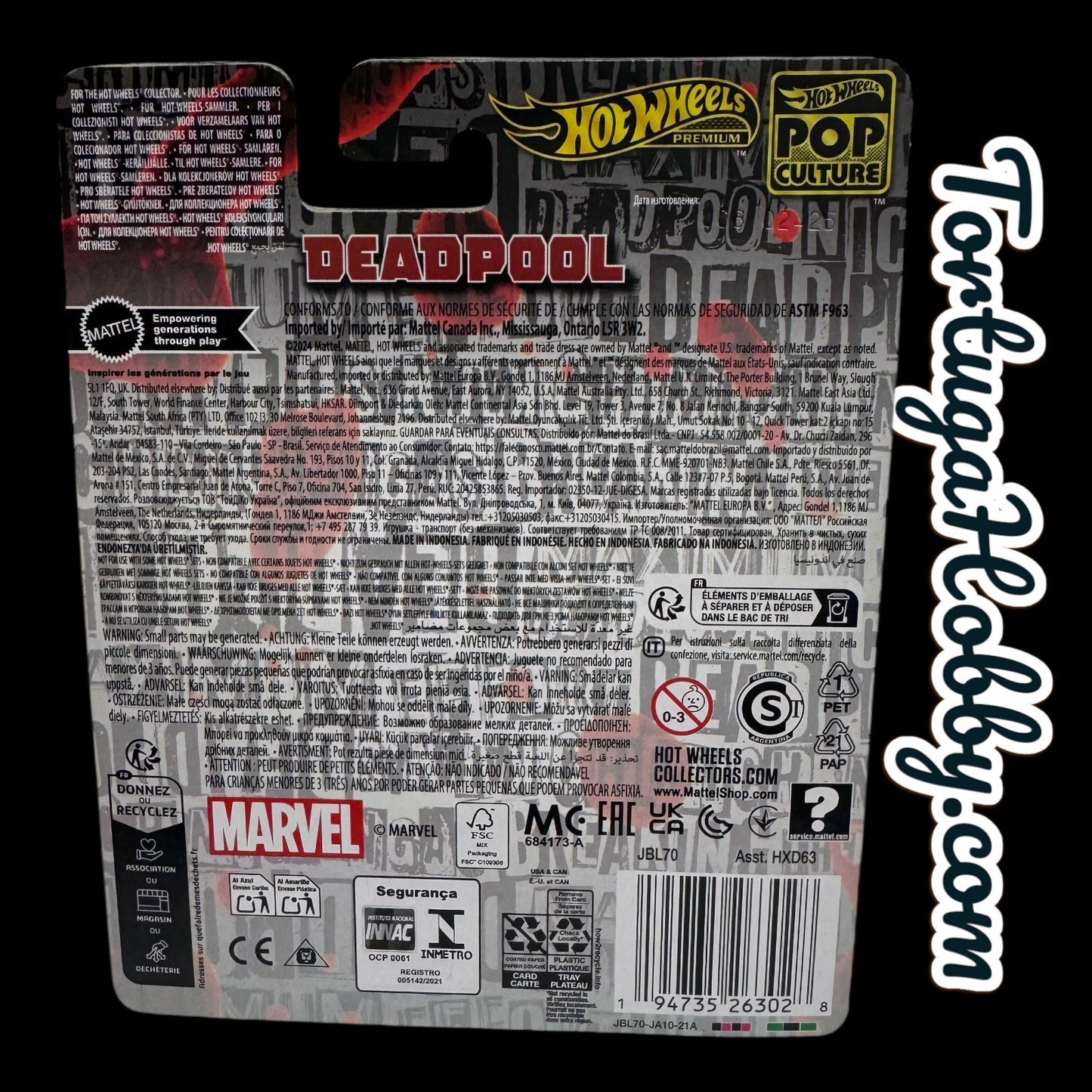 2024 Hot Wheels Premium Pop Culture - Deadpool Scooter 1:64 Scale.