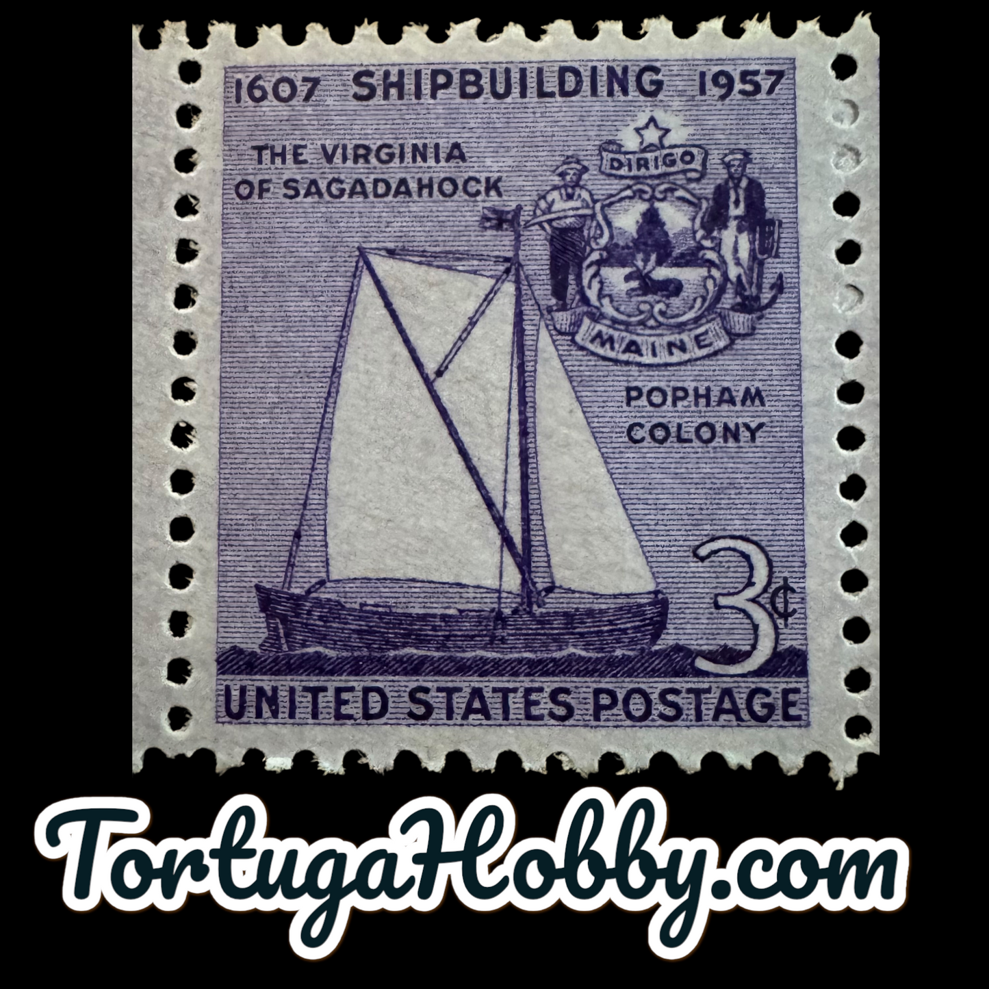 1957 - 350th Anniversary Of Americas Ship Building Industry 3-Cent Stamp - 4 Stamps