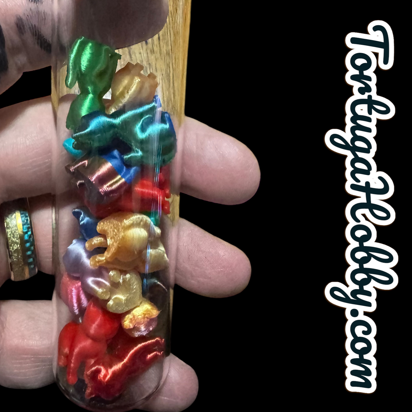 Puppy or Kitten Counters In Glass Vial For All Things Gaming.