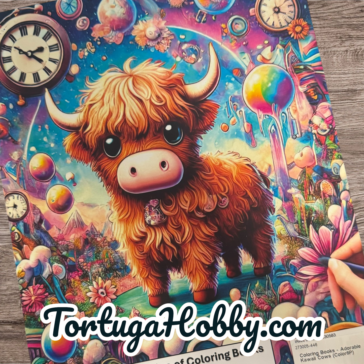 Adorable Kawaii Cows - Adult Coloring Book. 100+ Pages.