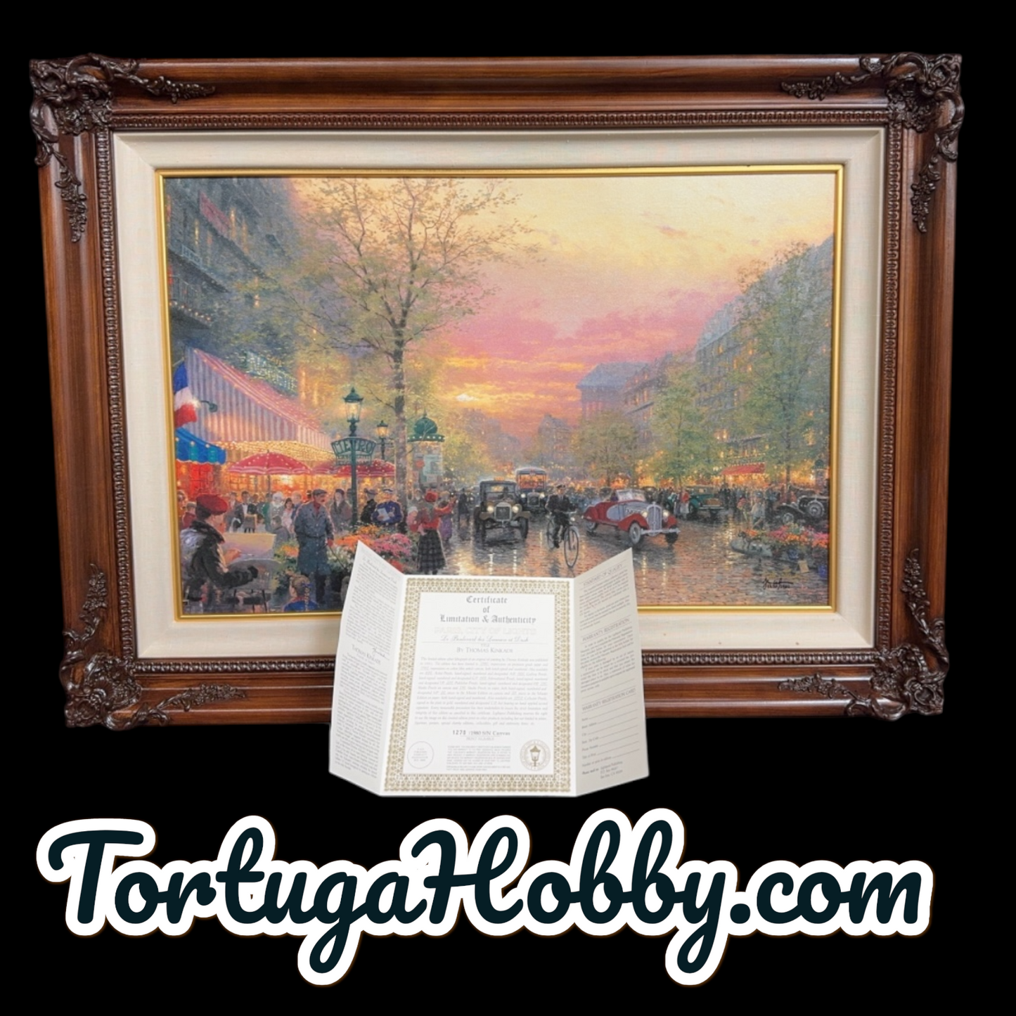 1993 - Thomas Kinkade Limited Edition Canvas - Paris, City of Lights