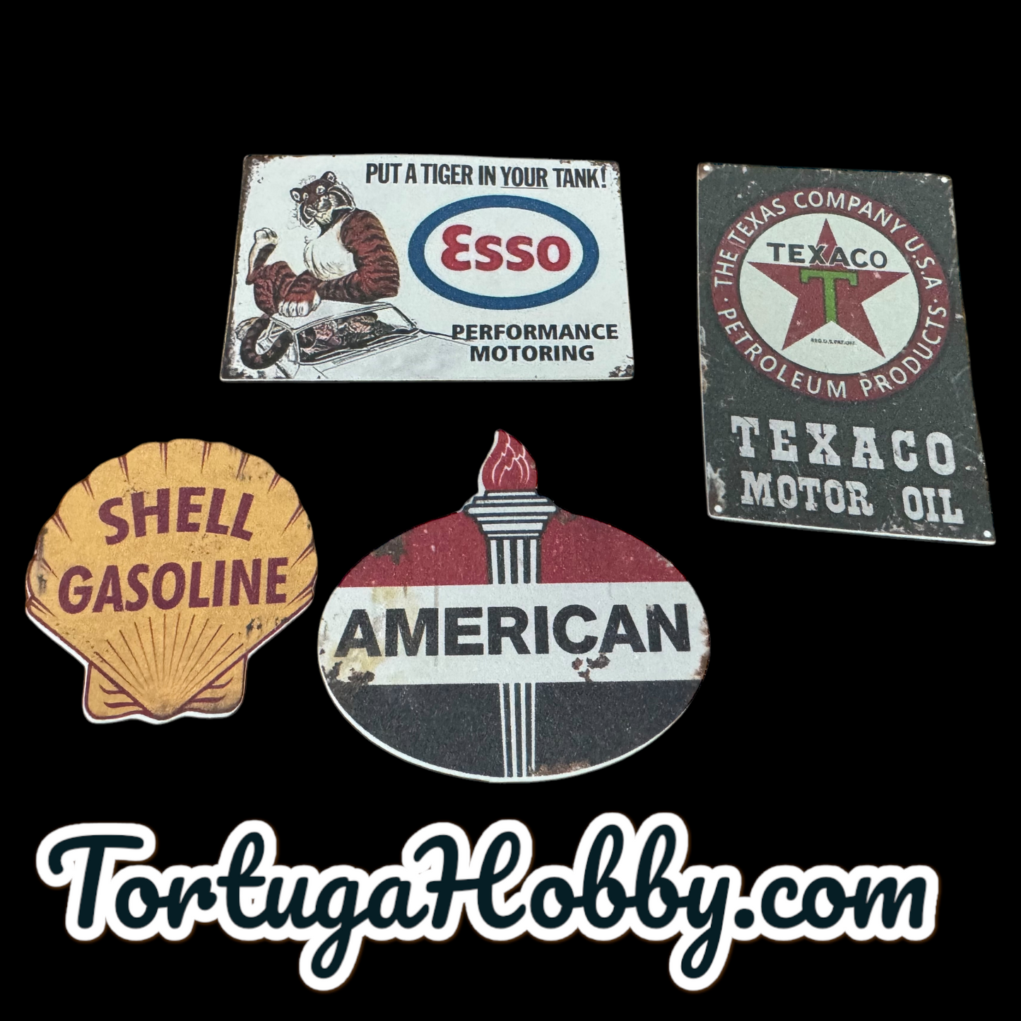 Miniature Garage Signs for Your Diorama, Train Layout or More!