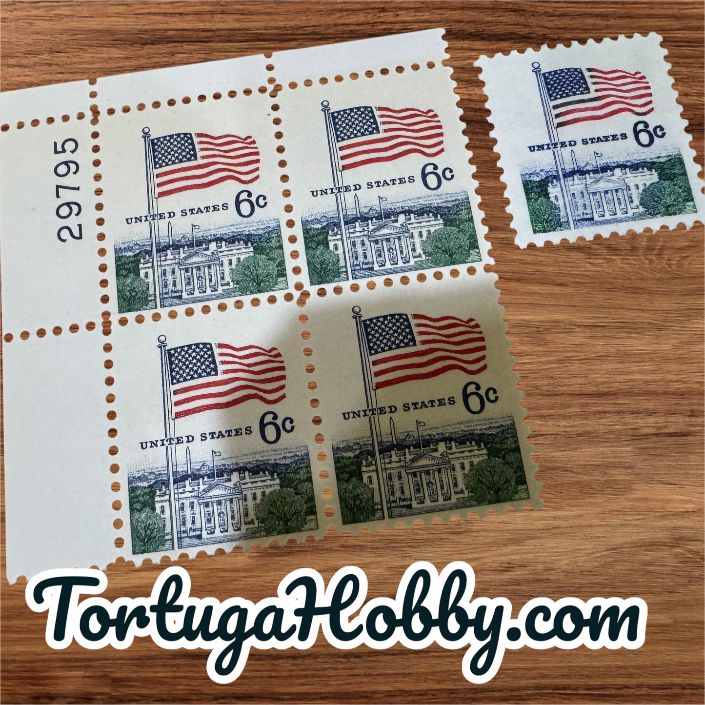 1968 - Flag Over White House - Scott #1338 - 5 Stamps