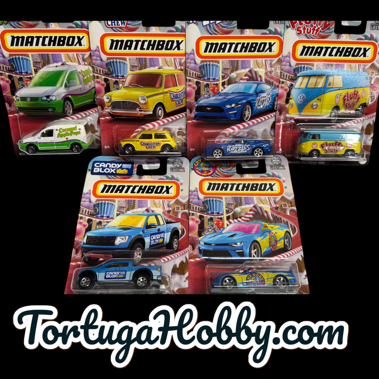 2024 Matchbox Candy Series - Ford Raptor - Austin Mini And More ( SET OF 6 )