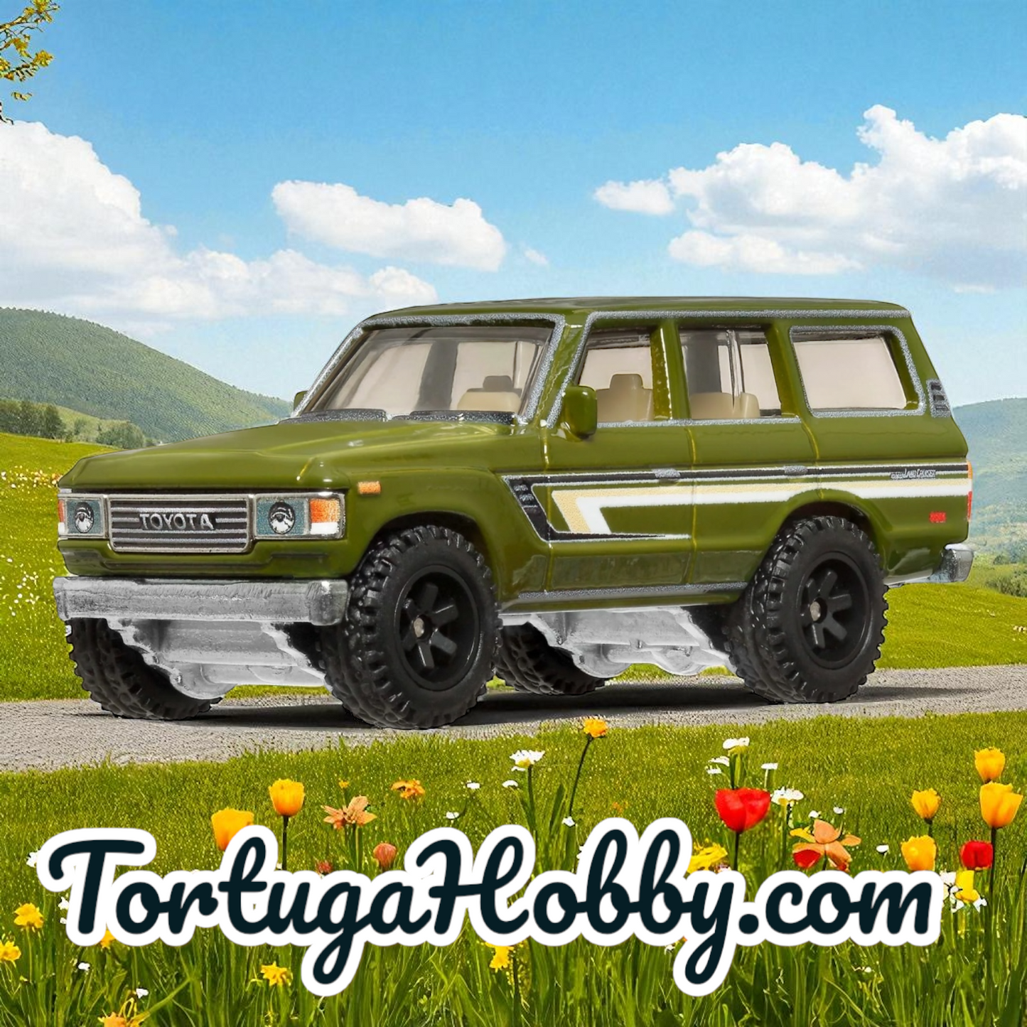 2025 - Hot Wheels Toyota Land Cruiser FJ60 Green Terra Trek - 1/64 Scale