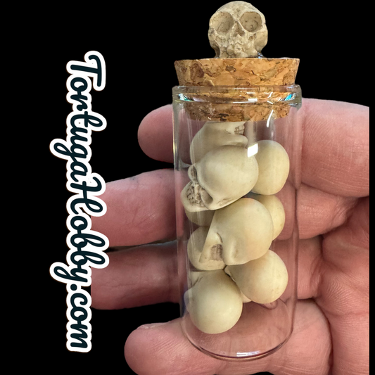 Unique Skull Counters for CCG, TCG, Role-Playing and more - All in Glass Tube Set - Make Your Next Game Night Unique