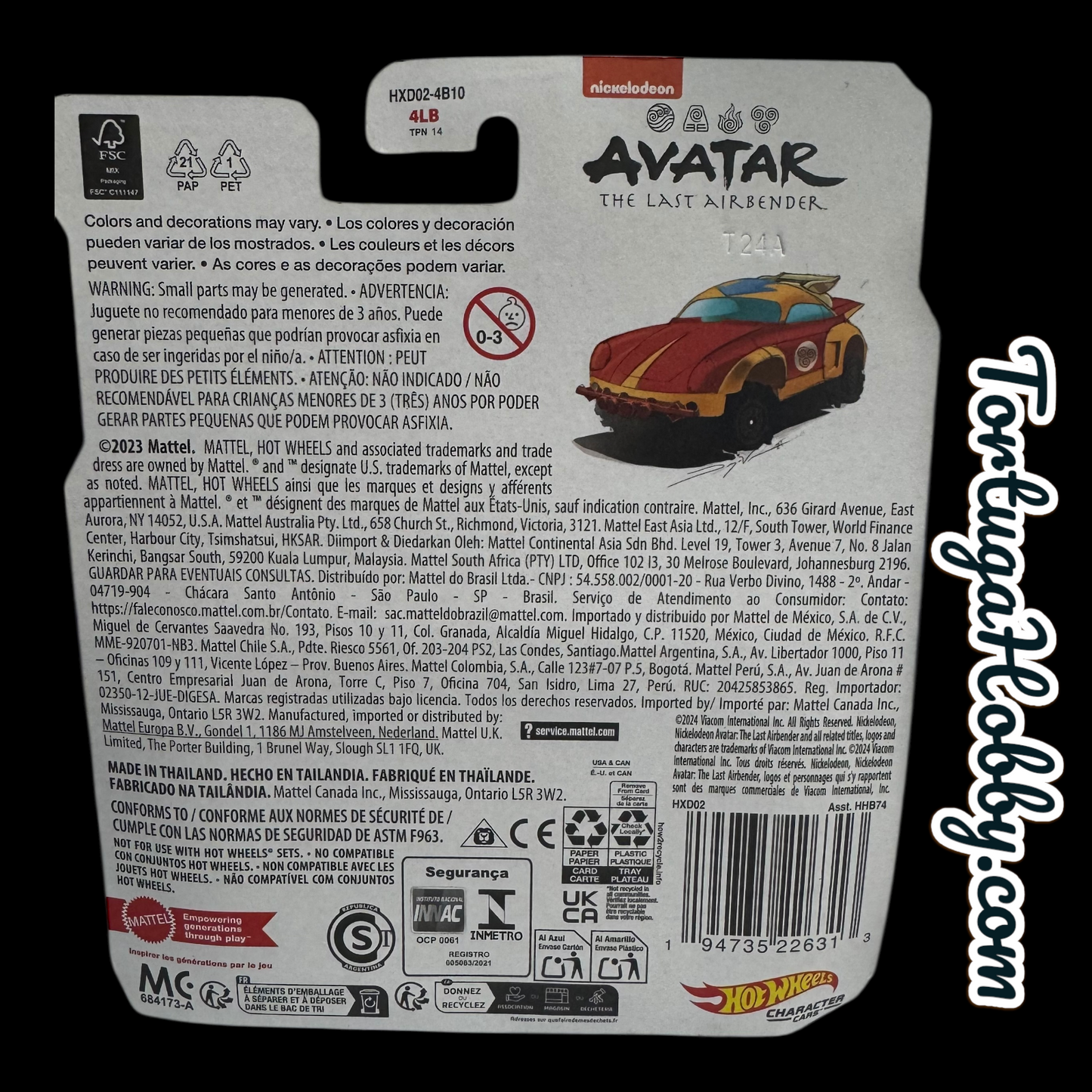 2024 - Hot Wheels Aang & Zulu Character Car, Inspired by Avatar - Includes Both 1:64 Cars