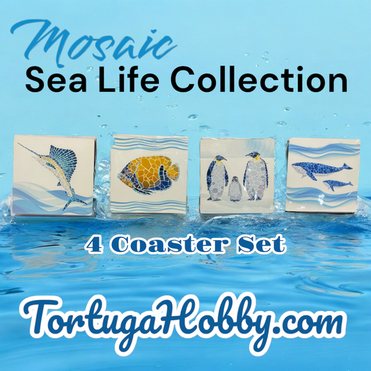 Coaster Set - Mosaic Sea Life