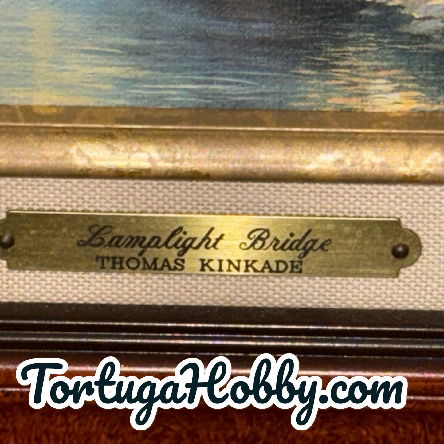 2001 - Thomas Kinkade Limited Edition Canvas - Lamplight Bridge