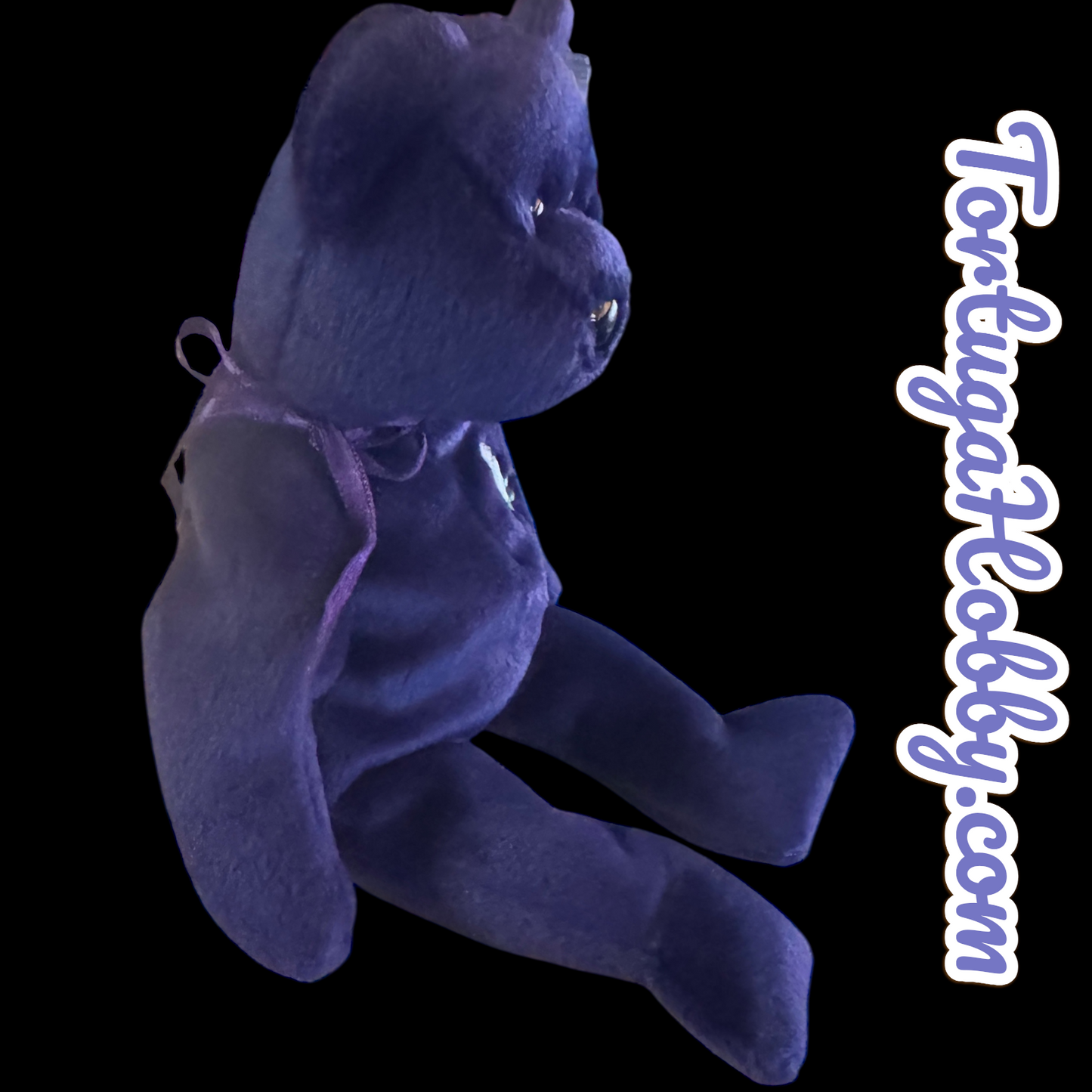 1993 - TY Beanie Baby - PRINCESS DIANA the Purple Teddy Bear. - Errors Listed