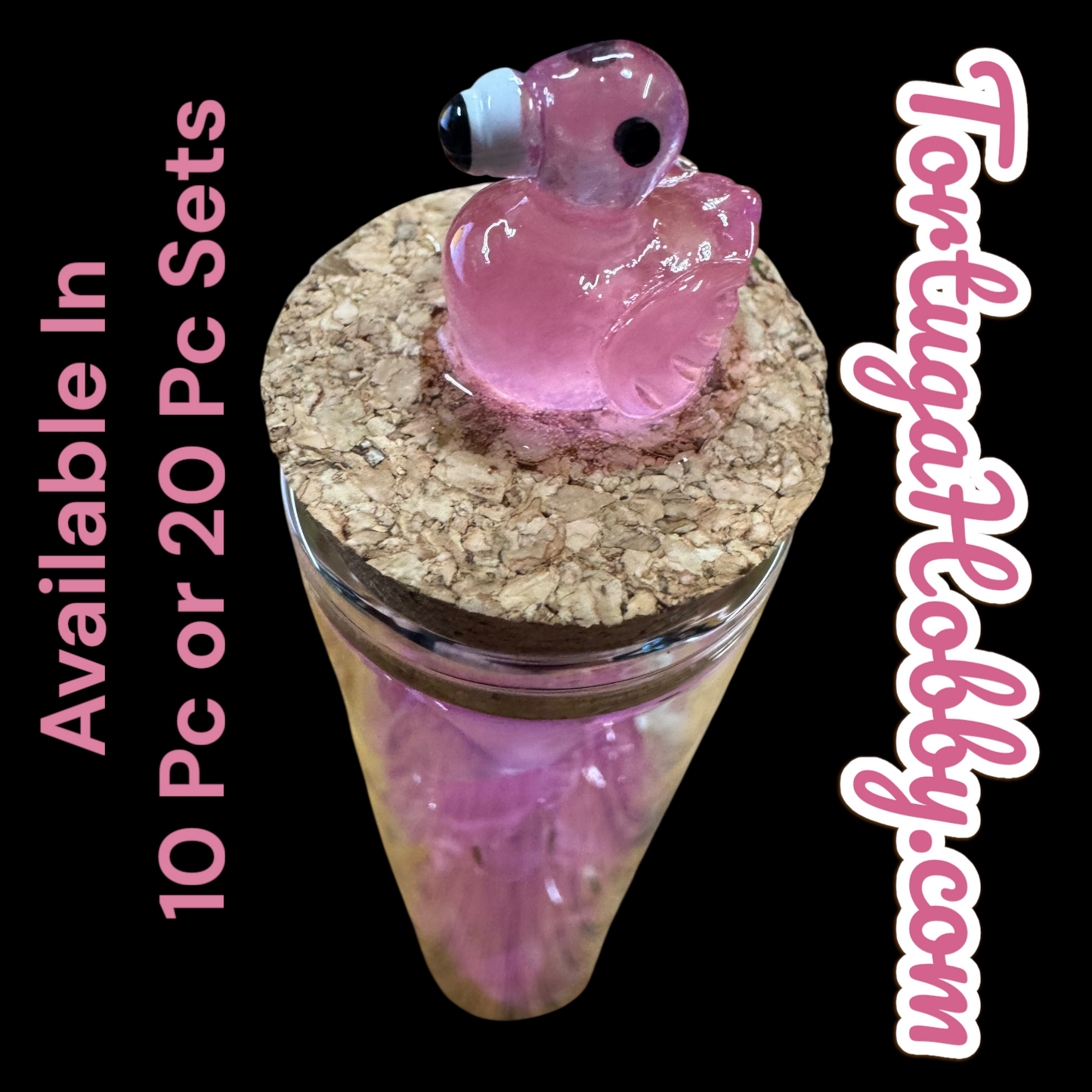 Unique Flamingo Counters for CCG, TCG, Role-Playing and more - All in Glass Tube Set - Make Your Next Game Night Unique