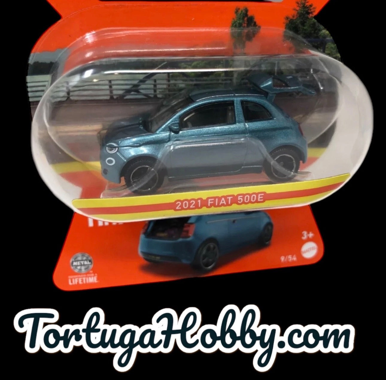 💎 2023 - Matchbox - Moving Parts #9 2021 Fiat 500E Blue Sky