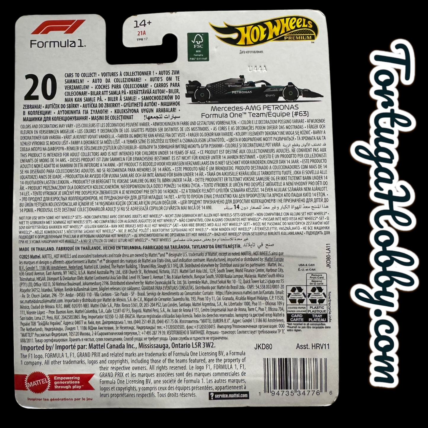 2025 - Hot Wheels - Premium Mercedes-AMG PETRONAS Formula 1 Team