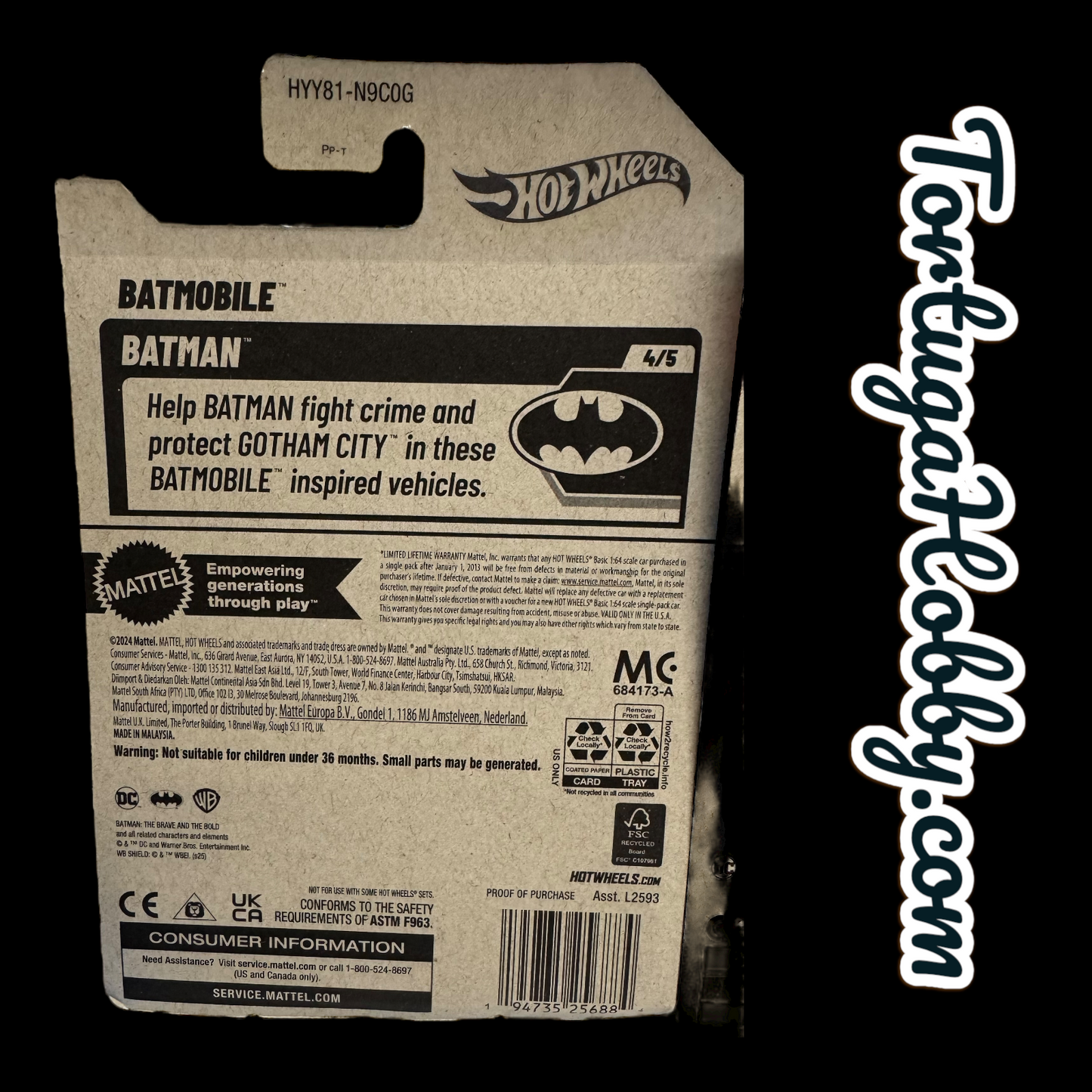 2021 & 2024 - Hot Wheels - Batmobile Mainlines - Set Of 4