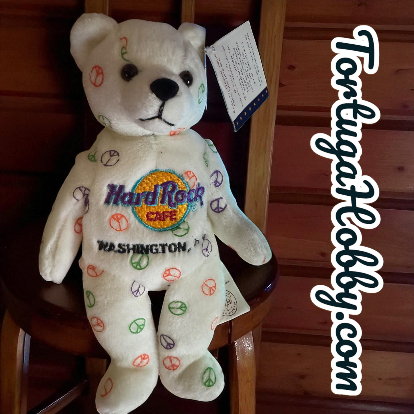 2004 - Hard Rock Café Bear - Washington DC - Peace Beara- Herrington Bear