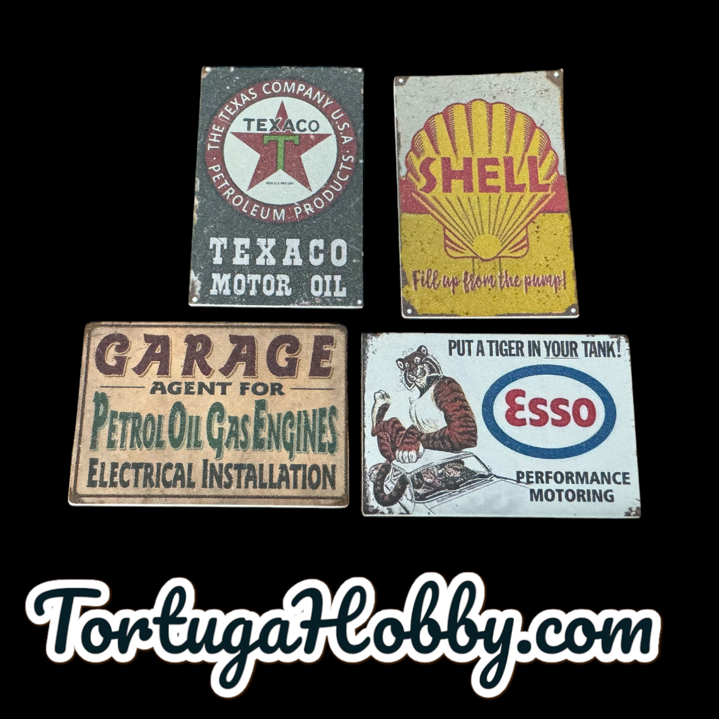 Miniature Garage Signs for Your Diorama, Train Layout or More!