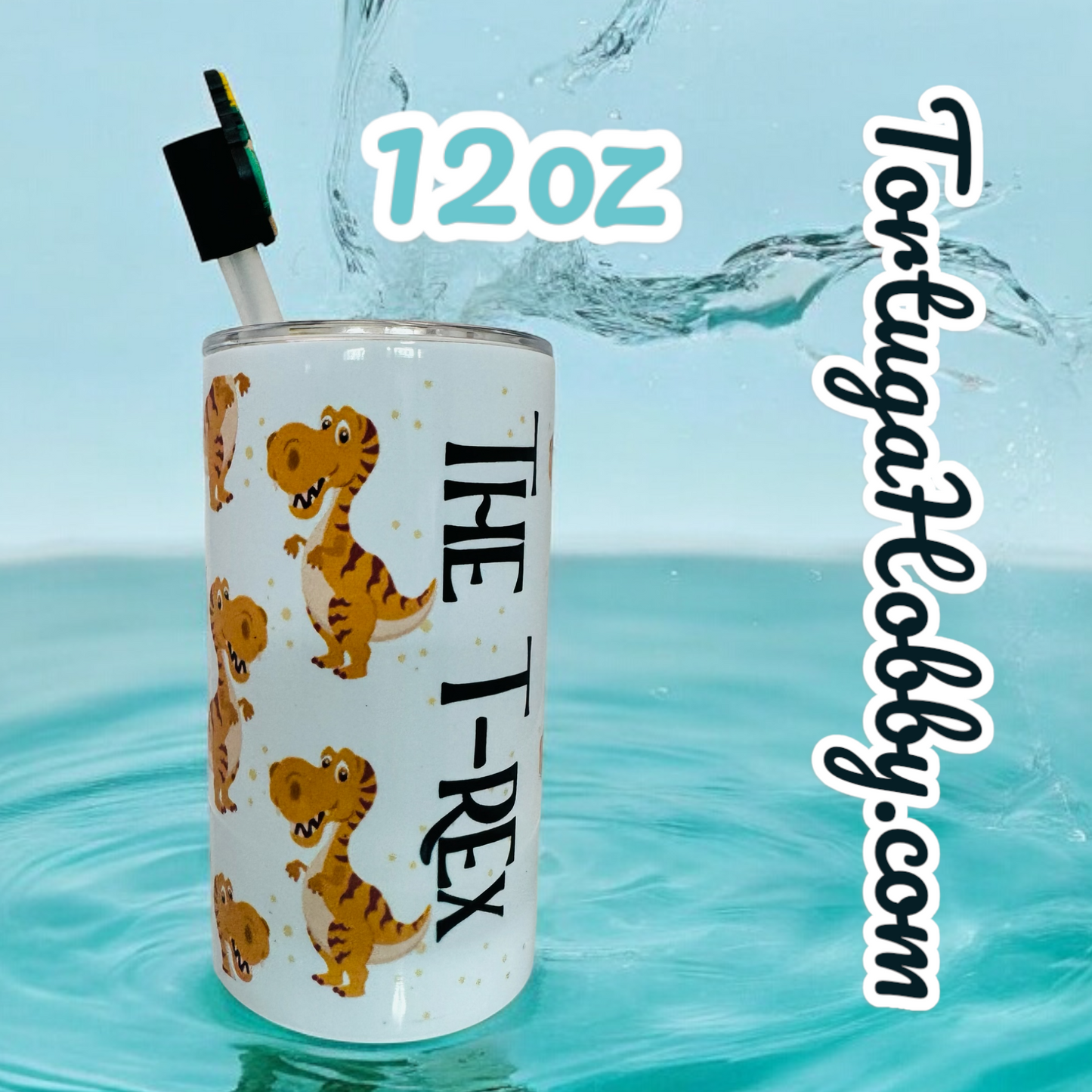 Tumblers - T-Rex Brown - Thin Stainless Steel 12oz Tumbler