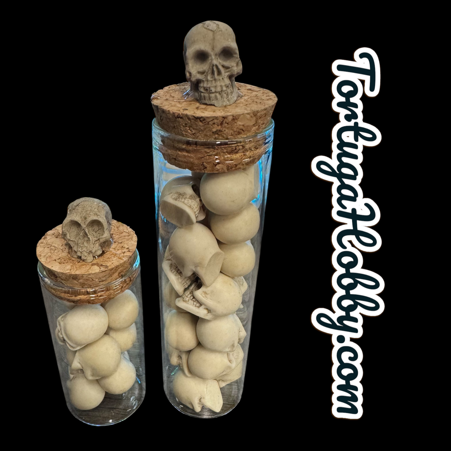 Unique Skull Counters for CCG, TCG, Role-Playing and more - All in Glass Tube Set - Make Your Next Game Night Unique