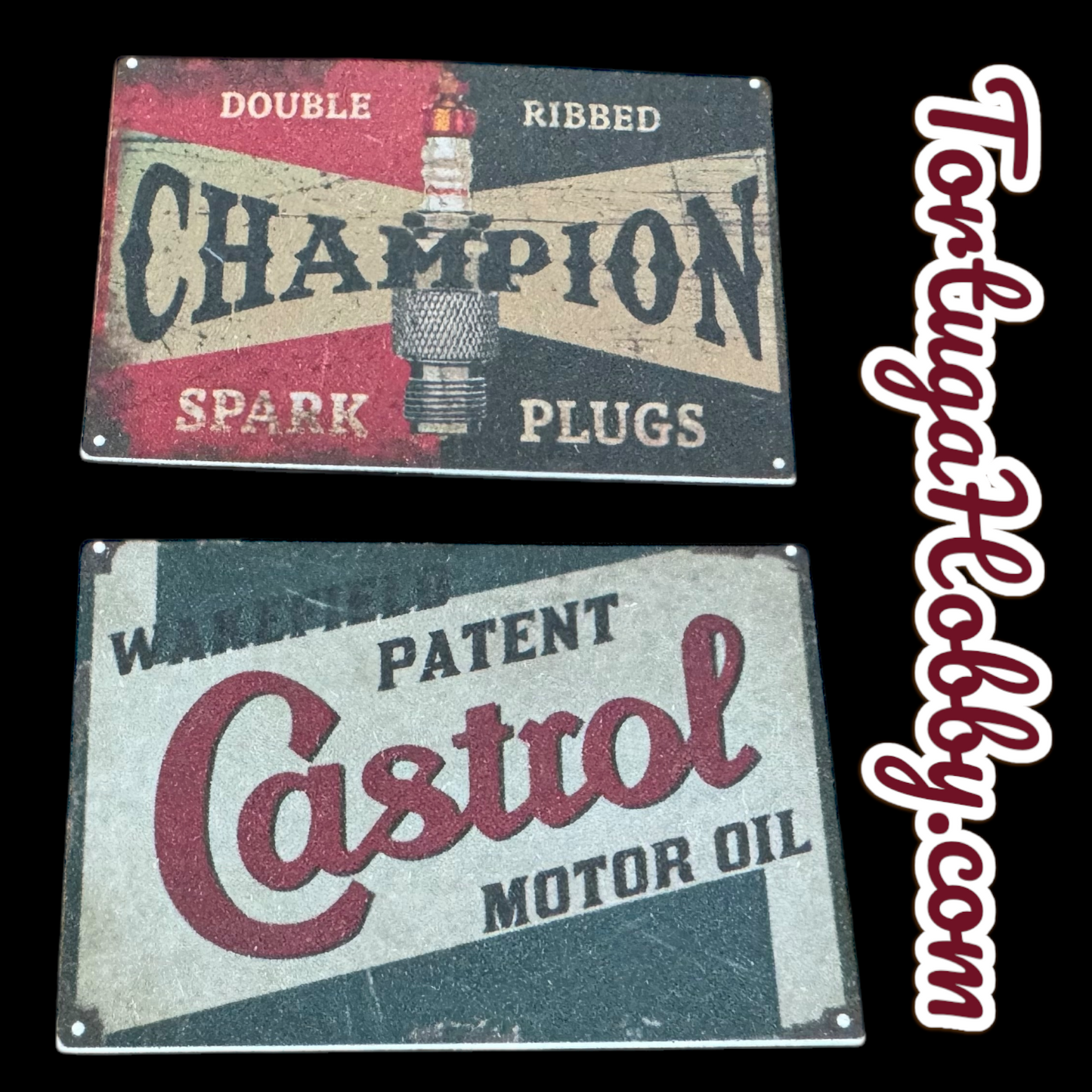 Miniature Garage Signs for Your Diorama, Train Layout or More!