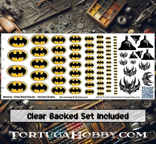 Decals - Batman - Water Slide Decals - 1:64/1:24/1:18 Scale