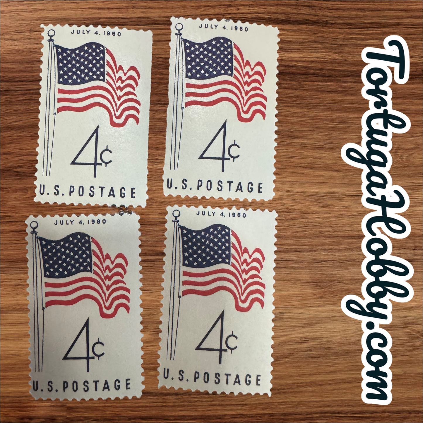 1960 - U.S. State Flag First Print With 50 Stars - Scott #1153 - 4 Stamps
