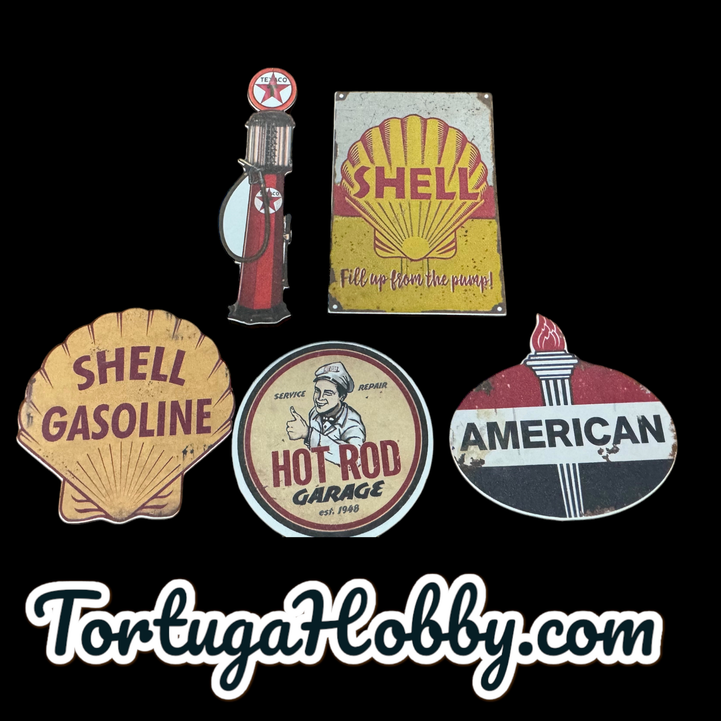 Miniature Garage Signs for Your Diorama, Train Layout or More!