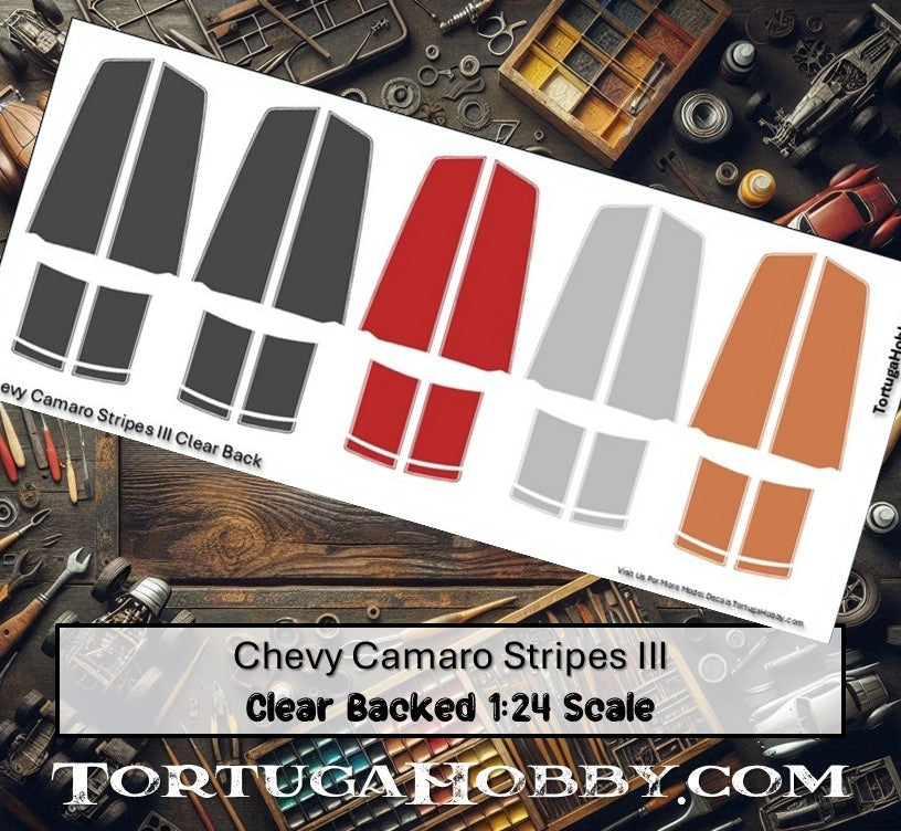Camaro Water Slide Decals - 1:24 scale - Diecast, Models, RC or Derby