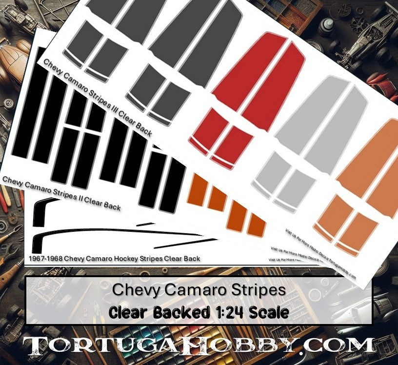 Camaro Water Slide Decals - 1:24 scale - Diecast, Models, RC or Derby
