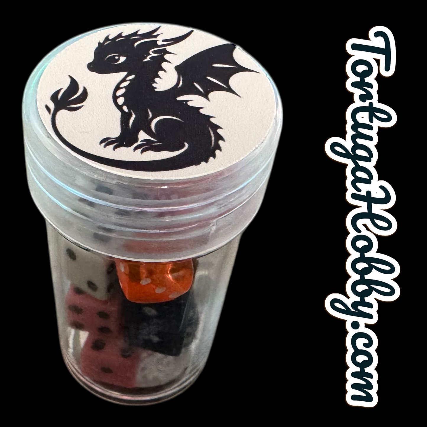 Tiny 8mm Dice Set/Counters in Small Vial - Perfect for Unique Game Night - CCG - Roleplay