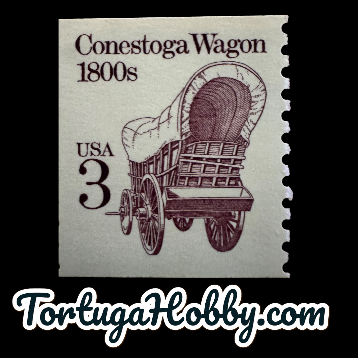 1988 - Conestoga Covered Wagon - Transportation Series - 3-Cent Stamp - 3 Stamps